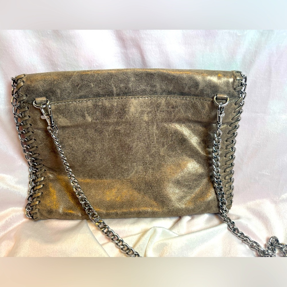 Michael Kors Chelsea Chain Shoulder Bag Nickel Leather- Excellent Condition - Picture 3 of 10